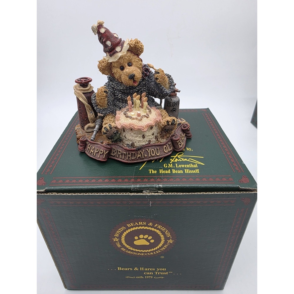 Boyds Bears G.M. Bearenthal Happy Birthday You Old Bear Figurine 228321RS Boxed